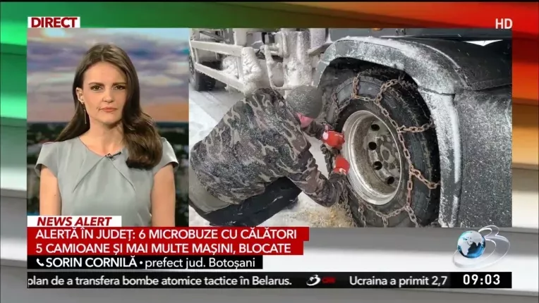 Alerta la Botosani: Sase microbuze cu calatori, cinci camioane si mai multe masini, blocate