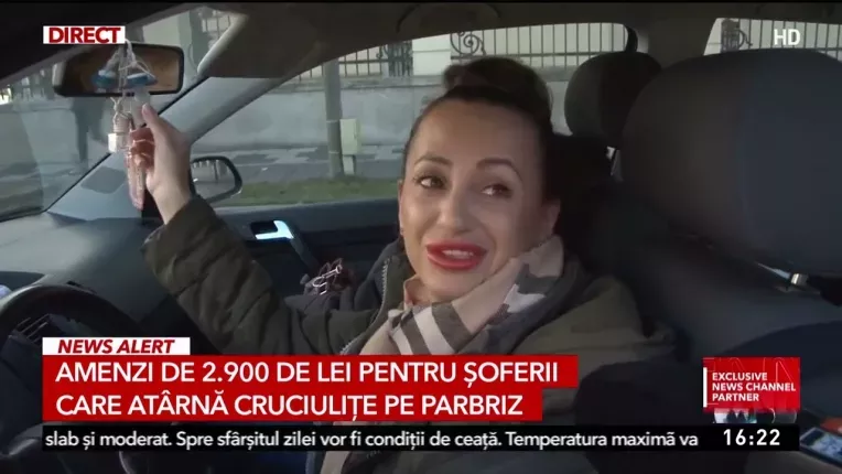 Amenzi uriase in noul Cod Rutier pentru soferii romani care atarna cruciulite sau icoane pe parbriz