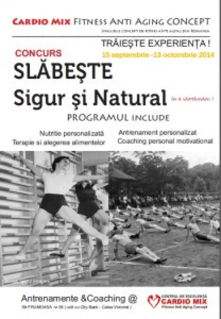 Astazi se da startul unei noi editii a Programului concurs "Slabeste sigur si natural cu Cardio Mix"
