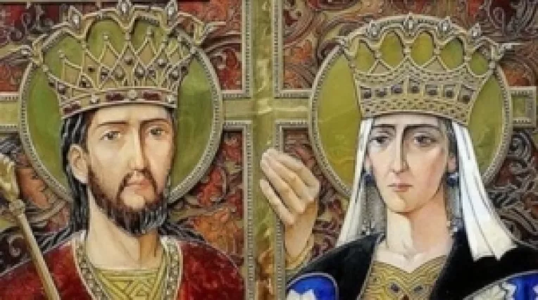 Biserica Ortodoxa ii praznuieste pe 21 mai pe Sfintii Imparati Constantin si mama sa, Elena 
