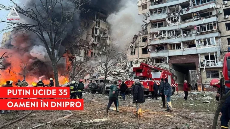 Bombardamentele din Dnipro au ucis peste 35 de oameni