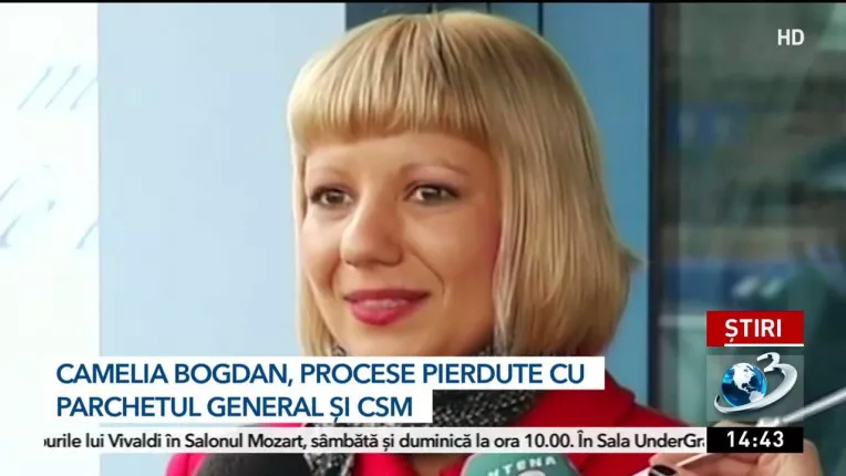 Camelia Bogdan, procese pierdute cu Parchetul General si CSM