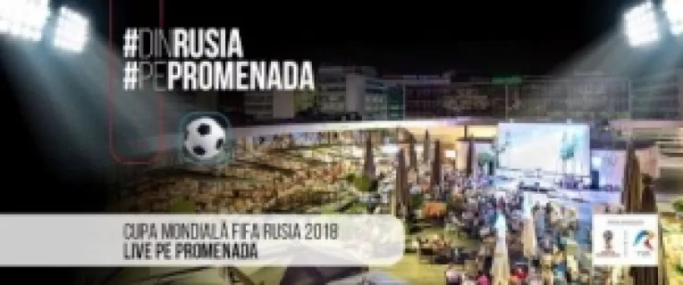 Campionatul Mondial de Fotbal poate fi vazut pe un ecran LED imens, pe terasa Promenada!