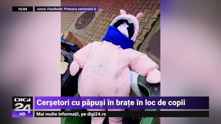 Cersetoare cu bebelusi falsi in brate cer bani de lapte pentru copii