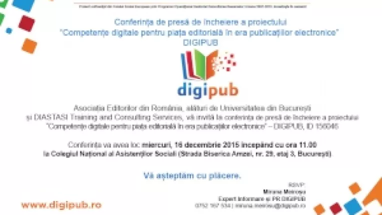 Conferinta de presa de incheiere a proiectului european va avea loc la Colegiul National al Asistentilor Sociali