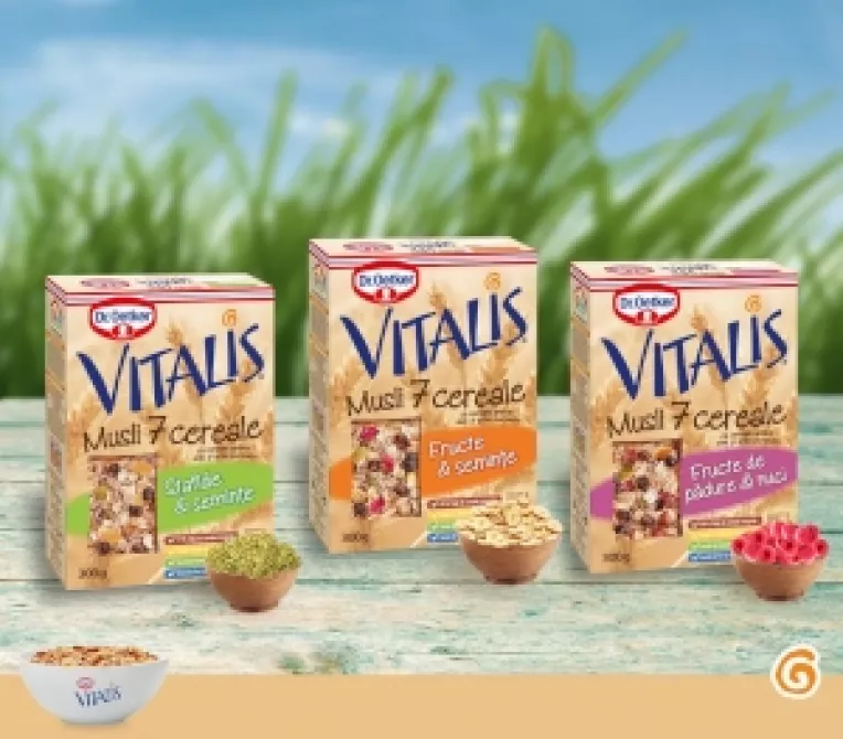 Dr. Oetker lanseaza Musli Vitalis 7 Cereale, alternativa gustoasa si hranitoare la micul dejun traditional