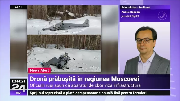 Drona cazuta in apropiere de Moscova, langa o statie de gaz