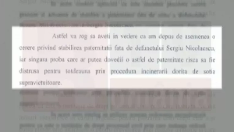 Fiul nelegitim al lui Sergiu Nicolaescu cere suspendarea procedurii de incinerare 