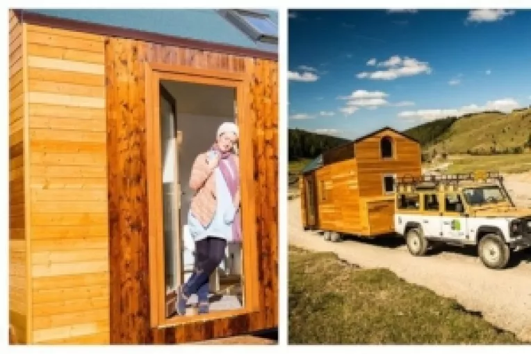 Gabriela Isadora, o tanara din Romania, traieste intr-o o casuta pe roti pe care o muta oriunde vrea