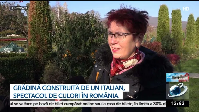 Gradina construita de un italian, spectacol de culori in Romania