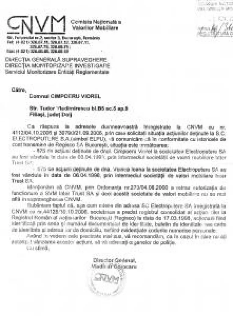 Haiducie pe piata de capital. Actiuni furate la Electroputere