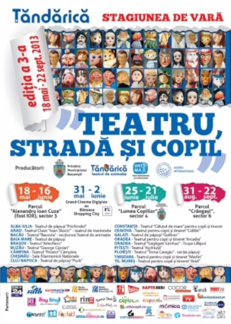 Incepe Festivalul de Vara "Teatru, strada si copil", editia a 3-a
