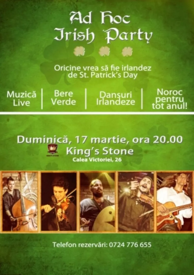 Irish party cu Ad Hoc de Saint Patrick‘s Day

