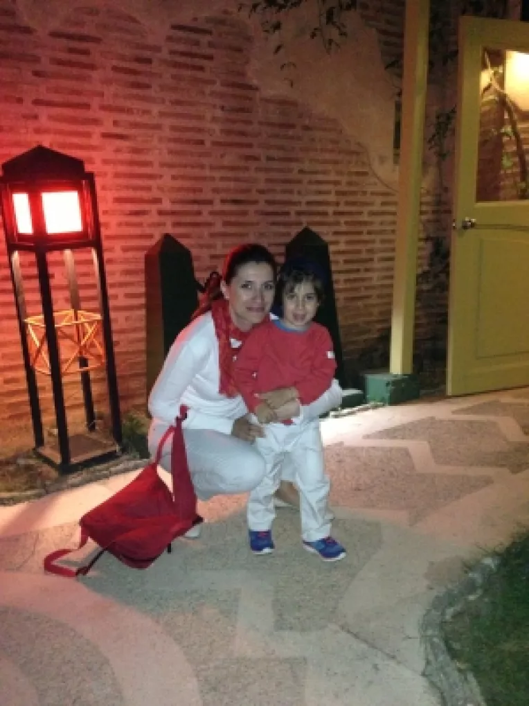 Iuliana Tudor si-a dus fiul pentru prima oara la gradinita