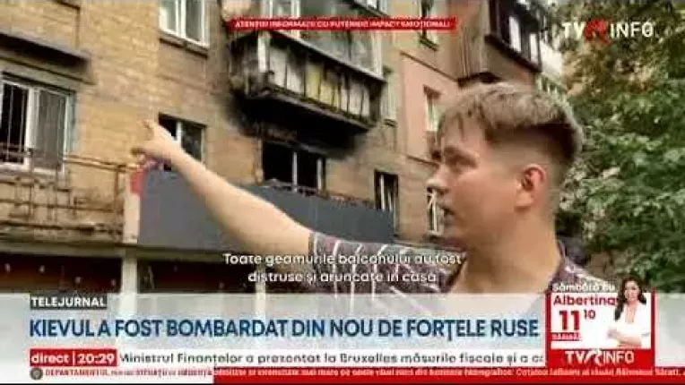 Kievul a fost bombardat din nou de fortele ruse