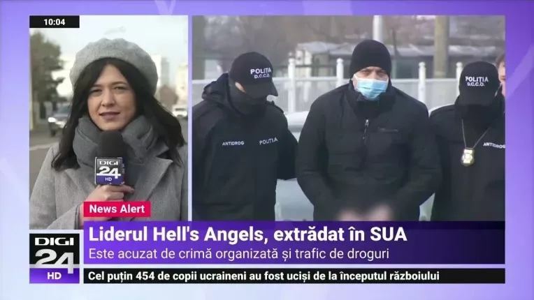 Liderul din Romania al gruparii "Hell's Angels", extradat in SUA. Ar fi negociat un dublu asasinat
