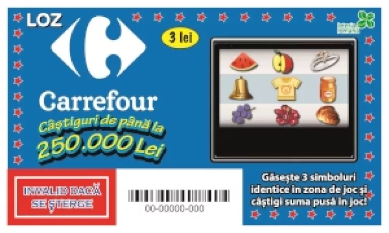 Loteria Romana si Carrefour Romania lanseaza in premiera lozul Carrefour razuibil