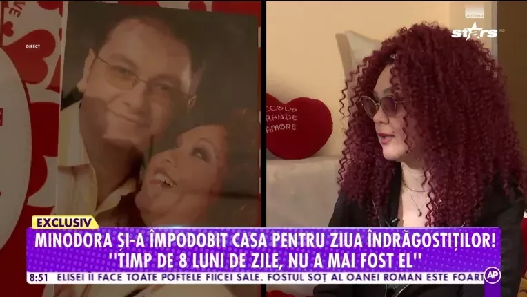 Minodora si-a impodobit casa pentru Ziua Indragostitilor