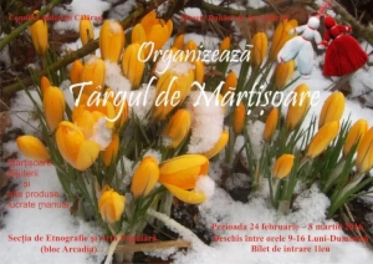 Muzeul Dunarii de Jos Calarasi organizeaza Targul de martisoare, in perioada 24 februarie-8 martie 2016, la Sectia de Etnografie si Arta populara (bloc Arcadia)