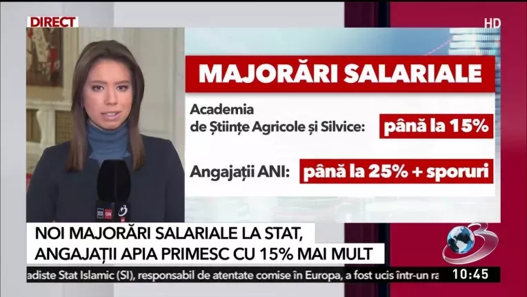 Noi majorari de salarii pentru angajatii de la stat! Romanii carora li se majoreaza veniturile