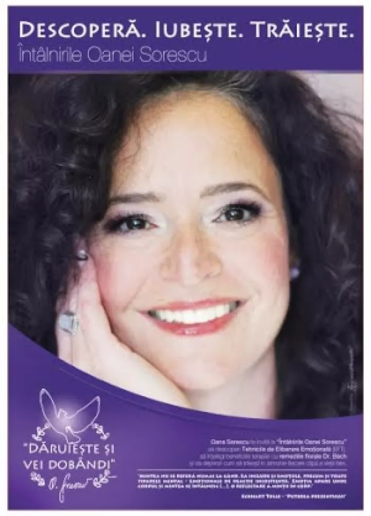 Oana Sorescu - Primul trainer acreditat din Romania, certificat in Tehnicile de Eliberare Emotionala si specialist in Reprogramarea Matricei Mentale