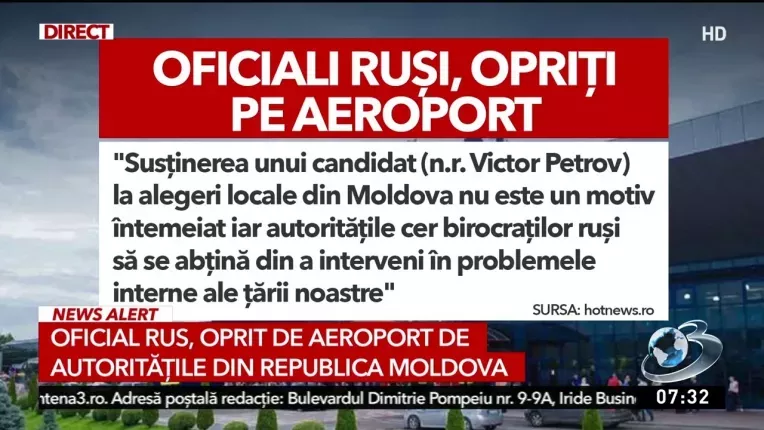 Oficial rus, oprit pe aeroport de autoritatile din Republica Moldova