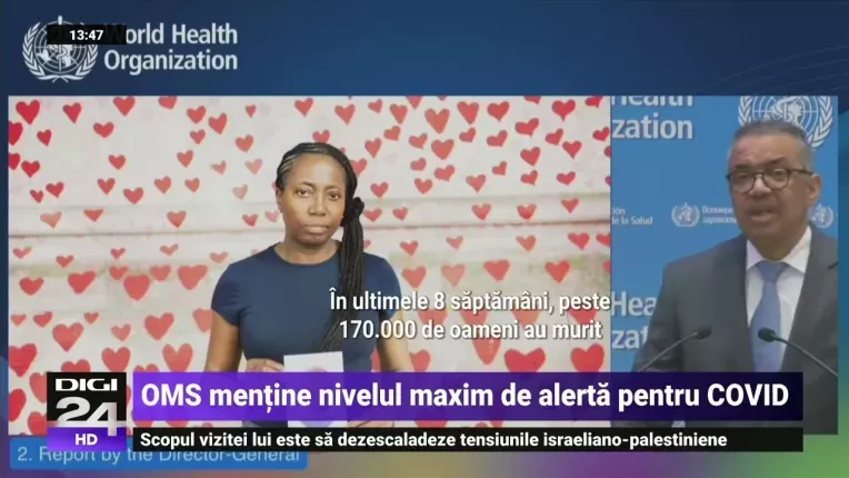 OMS mentine nivelul maxim de alerta pentru COVID-19