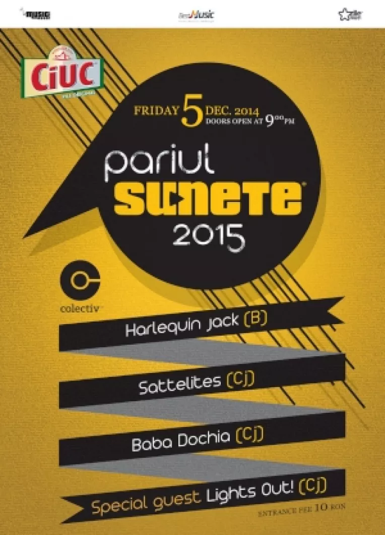 Pariul SUNETE 2015, cu Baba Dochia, Harlequin Jack, Lights Out si Satellites