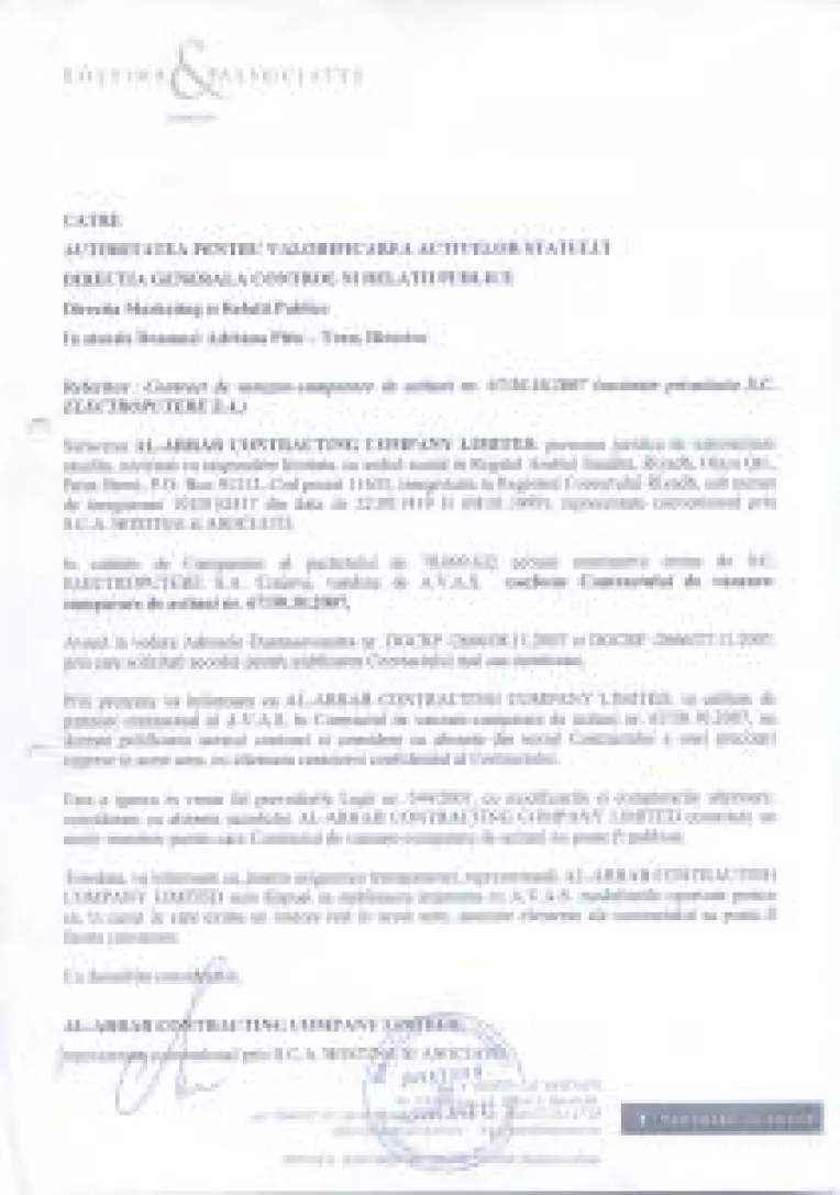 Patronii sauditi nu vor sa publice contractul de privatizare. Secretul Electroputere