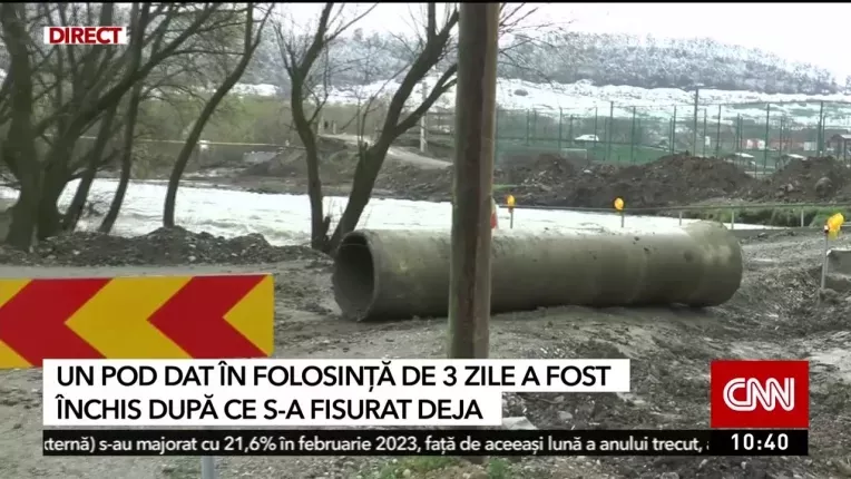 Pod crapat si inchis, la trei zile dupa inaugurare, la Bontida, in Cluj