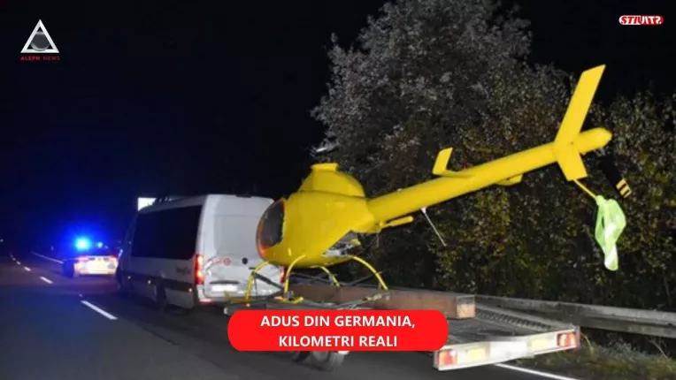 Politistii nemti au oprit doi romani care transportau un elicopter