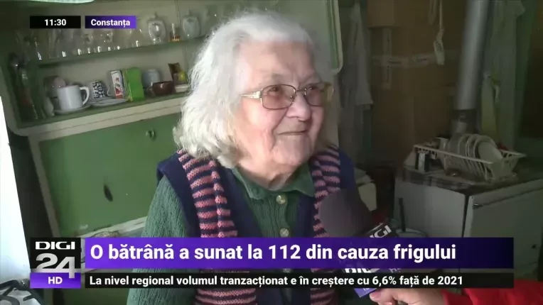 Povestea batranei care a sunat la 112 si a spus ca moare de frig si de singuratate in casa