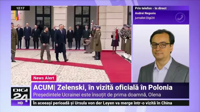 Presedintele ucrainean Volodimir Zelenski s-a intalnit cu omologul sau, Andrzej Duda