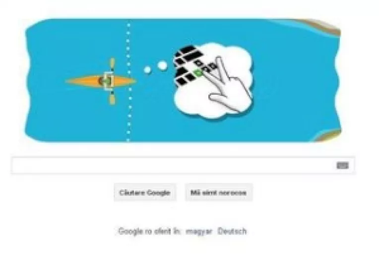 Printr-un nou logo interactiv, Google promoveaza proba de canoe slalom la JO de la Londra