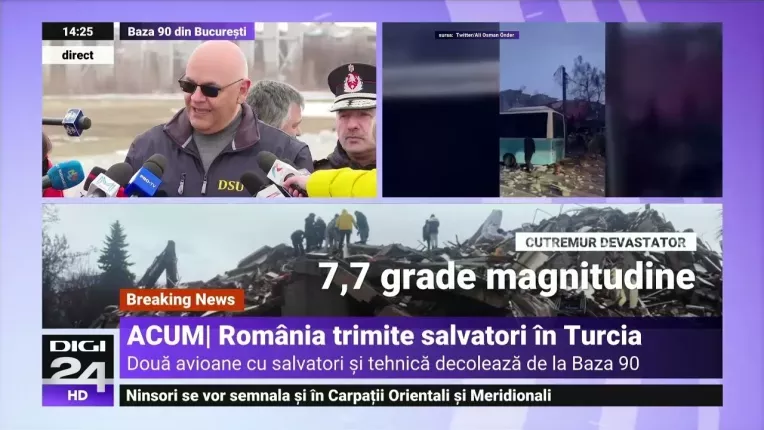 Romania trimite in Turcia 3 aeronave cu 60 de salvatori. Arafat: Am fost a doua echipa acceptata