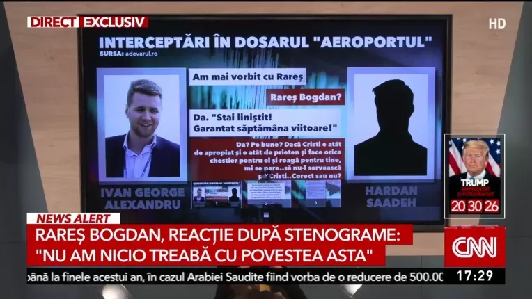 Stenograme. Numele lui Rares Bogdan, in dosarul Aeroportul