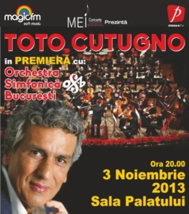 Toto Cutugno, concert extraordinar la Sala Palatului pe 3 noiembrie!

