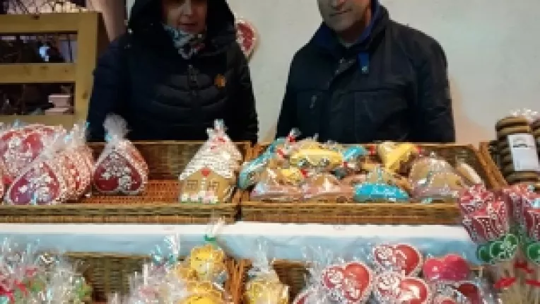 Turta dulce de Martisor, in curtea Muzeului Taranului Roman