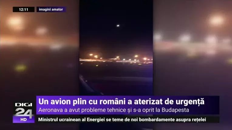 Un avion care a decolat din Bruxelles cu destinatia Bucuresti a aterizat de urgenta la Budapesta