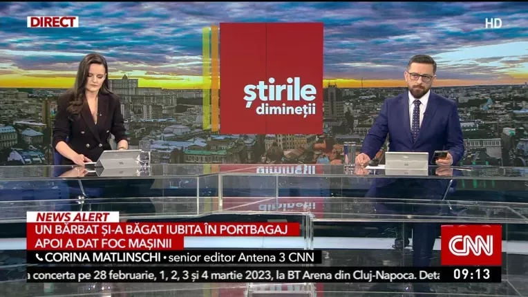 Un barbat a rapit o femeie, in Bucuresti, a bagat-o in portbagaj si a incercat sa ii dea foc