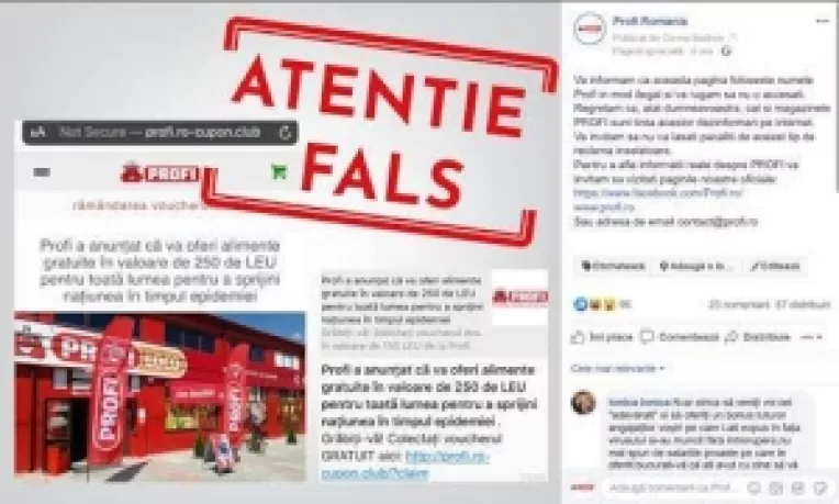 Un nou mesaj fals vizeaza PROFI in social media si pe WhatsApp