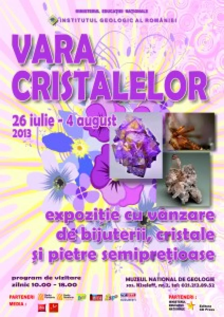 Vara Cristalelor 2013: Minerale din intrega lume, la Muzeul National de Geologie