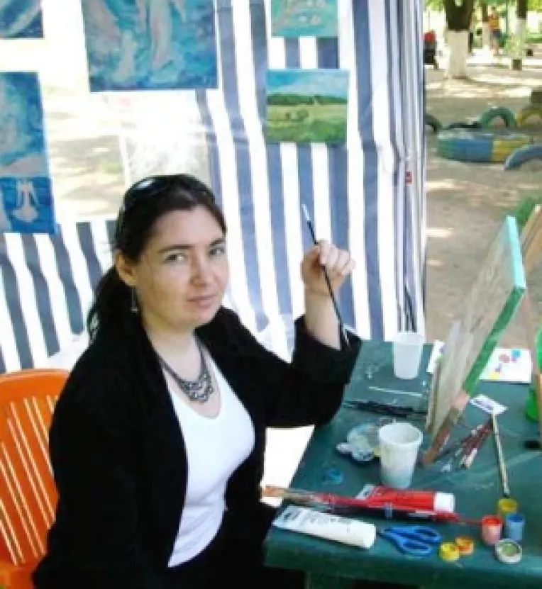 Victorita Dutu a expus la Sanremo, in timpul festivalului la Galeria "La Bonbonnire"