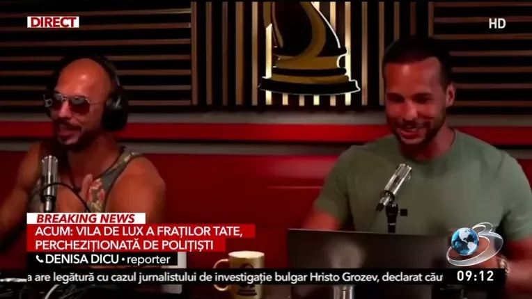 Vila de lux a fratilor Tate, perchezitionata de politisti. Cei doi ar urma sa fie dusi la DIICOT